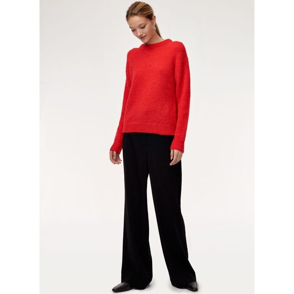 Aritzia BABATON Calvin Camel Tan Mohair Alpaca Knit Crew Neck Sweater, Size M - Picture 12 of 16